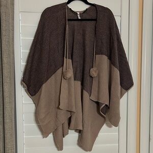 LC Lauren Conrad Plum Knit Poncho